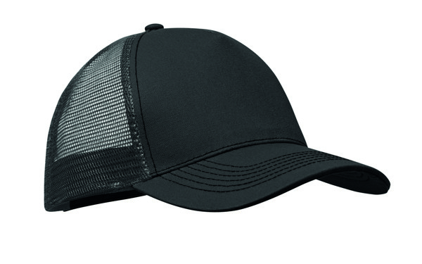 5 panel trucker cap Blist - Black