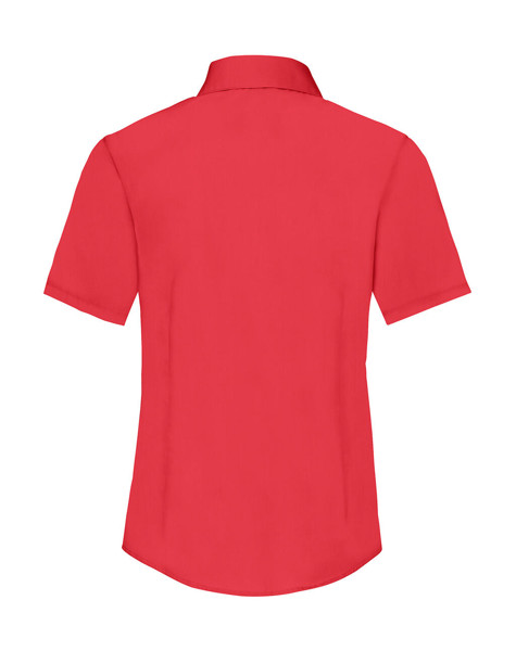 Ladies Poplin Shirt - Red / 3XL