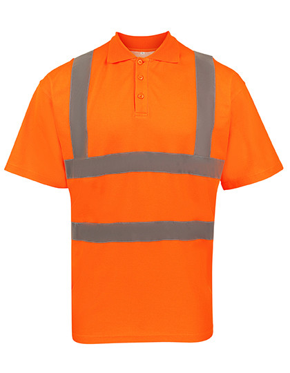 High-End Polycotton Hi-Vis Polo Shirt Cambridge - Signal Orange / 4XL