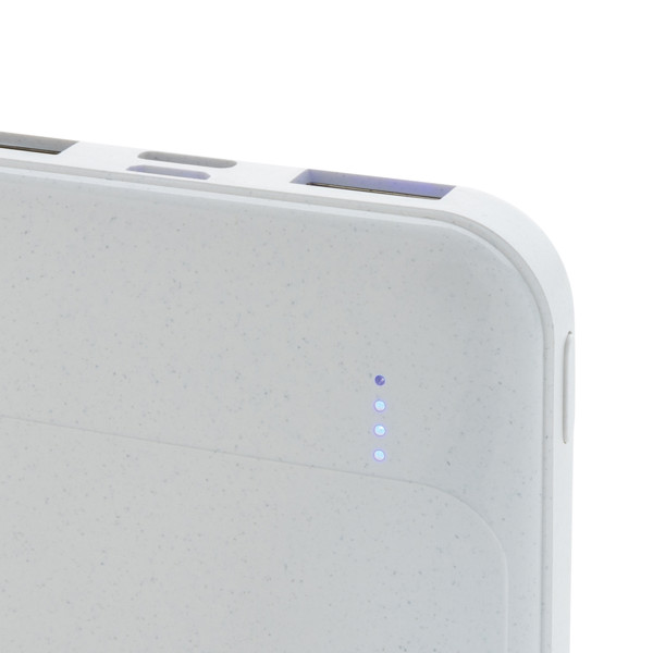 Xd Collection powerbank 5000 mAh, recikliran ABS - Bela