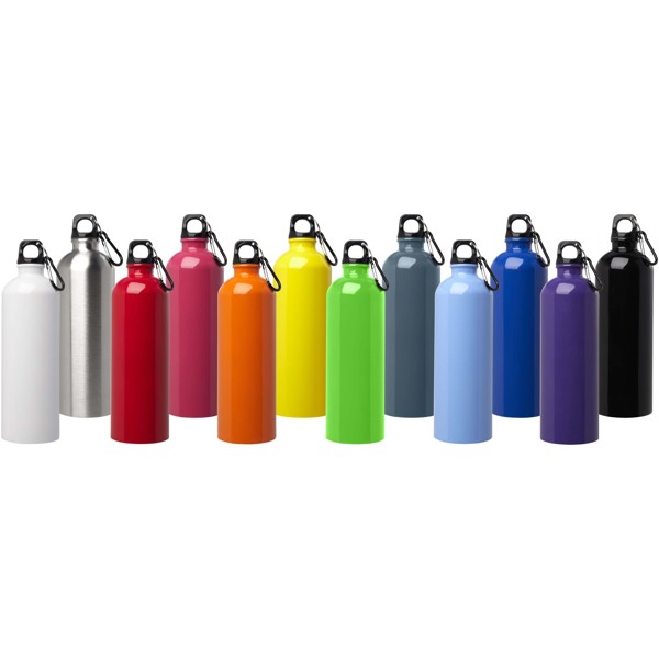 Bouteille d'eau Oregon de 750 ml simple paroi en acier recyclé certifié RCS avec mousqueton - Bleu hale