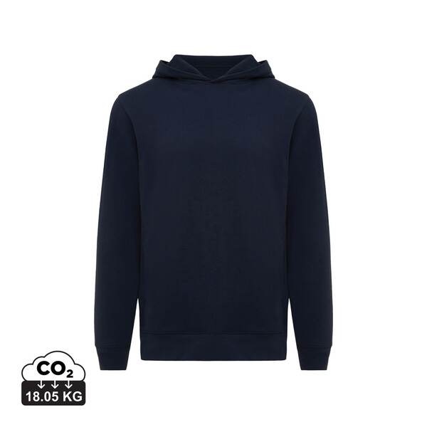 Mikina s kapucí a bočními kapsami Iqoniq Yengo z rec. bavlny - Námořní Modř / XXXL