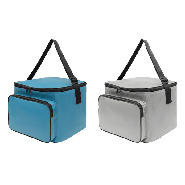 Cool bag in square format ICE - silver grey
