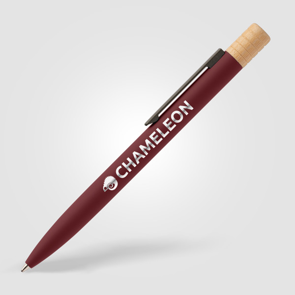 Reborn Twist Recycled Aluminium Pen - Burgundy / Laser