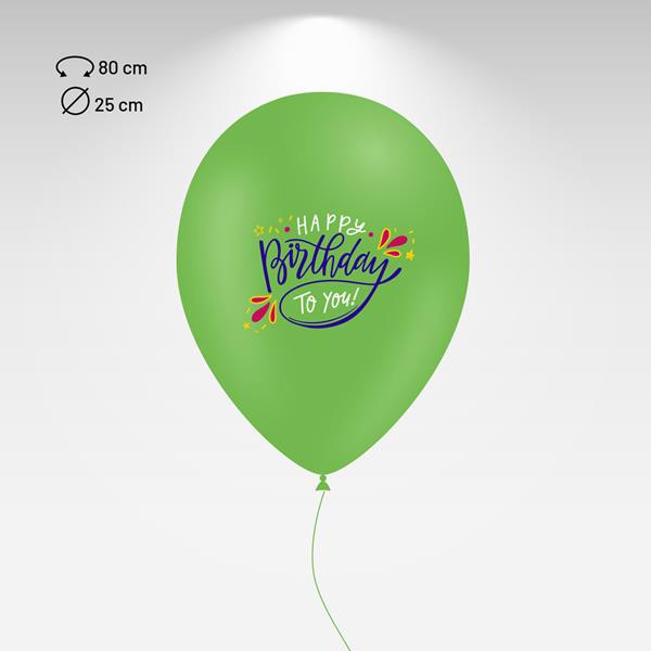 Balão Hg80i Personalizado, 1 Face 4 Cores - Branco