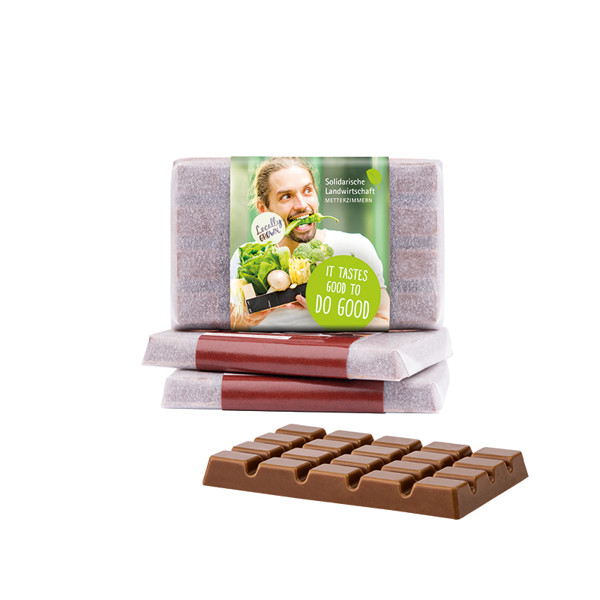 Design chocolate in jarsine paper