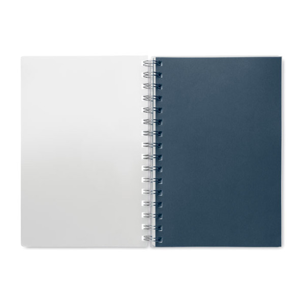 A5 RPET notebook recycled lined Anotate - Blue