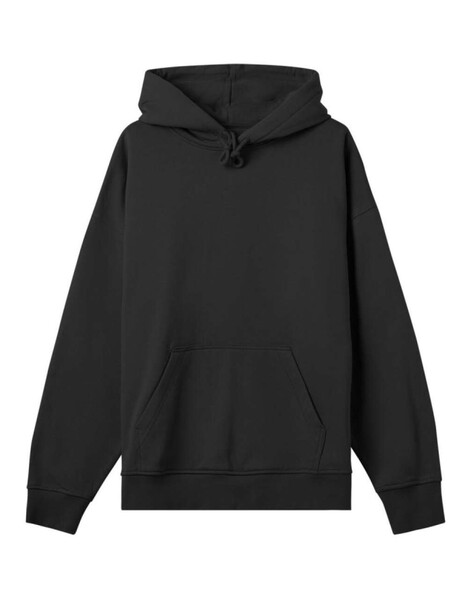 Mens Boxy Hoodie - Grey Melange / L