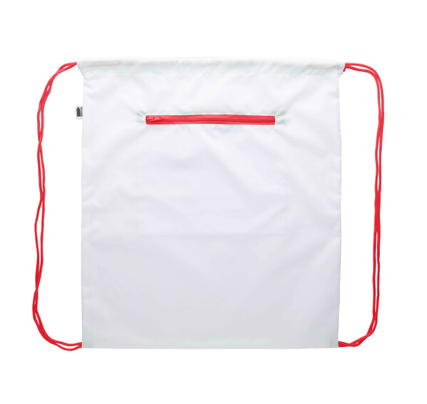 Sac piscine CreaDraw Zip RPET - Rouge / Blanc