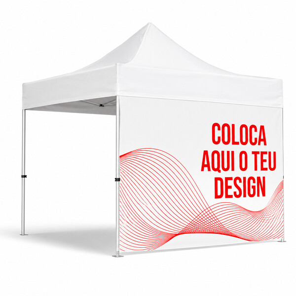 Kit de Tenda 3x3m, Impressão em Poliéster 100% 115g/m² - |--- 1 Parede