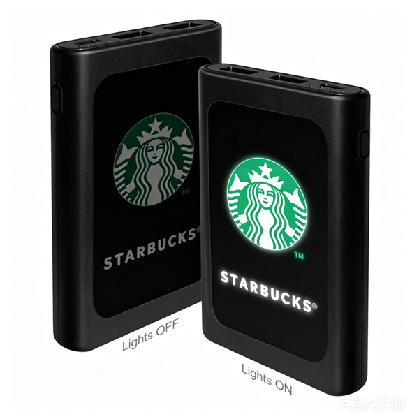 Powerbank 5000 mAh with LED logo