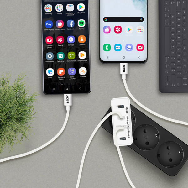 SHI - TURBO CHARGEUR SECTEUR 4 USB 5A - BLANC