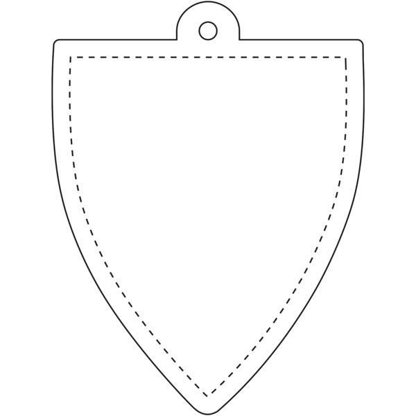 Attache réfléchissante en PVC en forme de badge H-12 RFX™ - Blanc