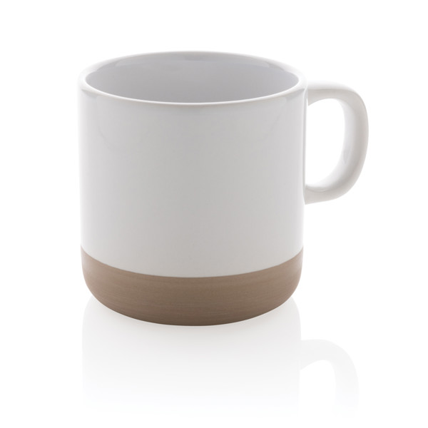 Glazed ceramic mug 360ml - White