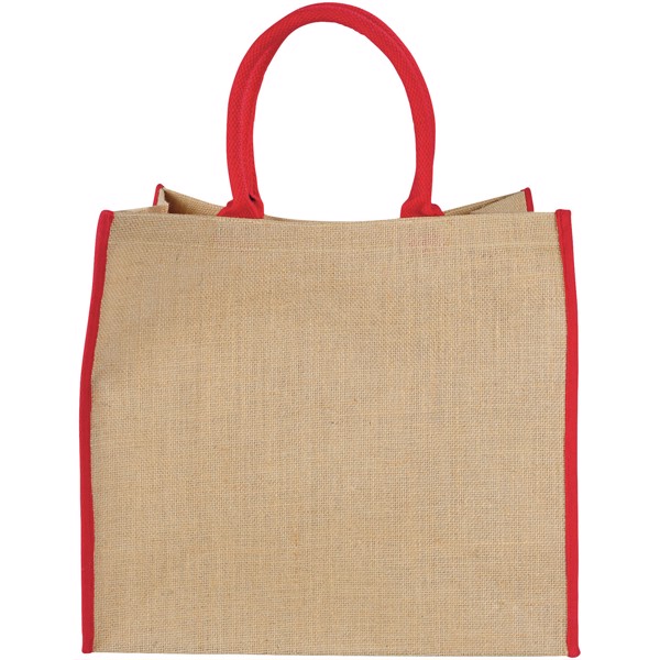 Shopper in juta Large - 25L - Naturale / Rosso