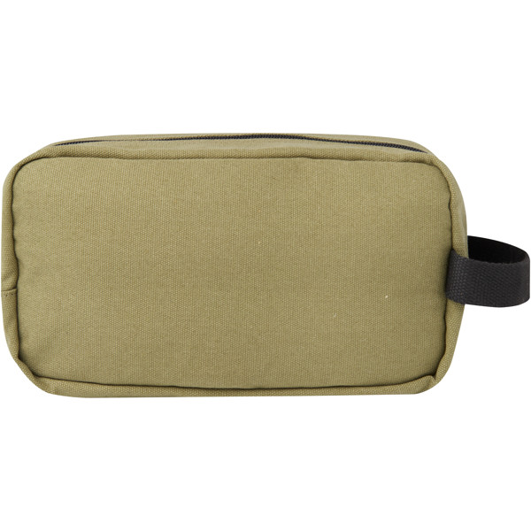 Pochette pour accessoires de voyage Joey de 3,5 L en toile recyclée certifiée GRS - Olive
