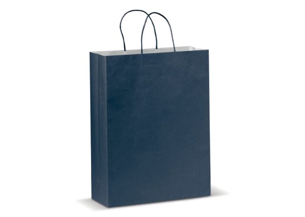 Sac papier Look Eco Grand 120g/m² - Bleu foncé
