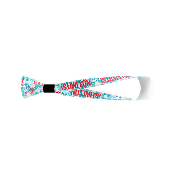 Recycled polyester (rPET) sublimation wristbands - Black / Plastic non removable closure