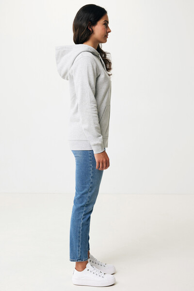 Mikina na zips s kapucňou Iqoniq Abisko z recykl. bavlny - Heather Grey / XS