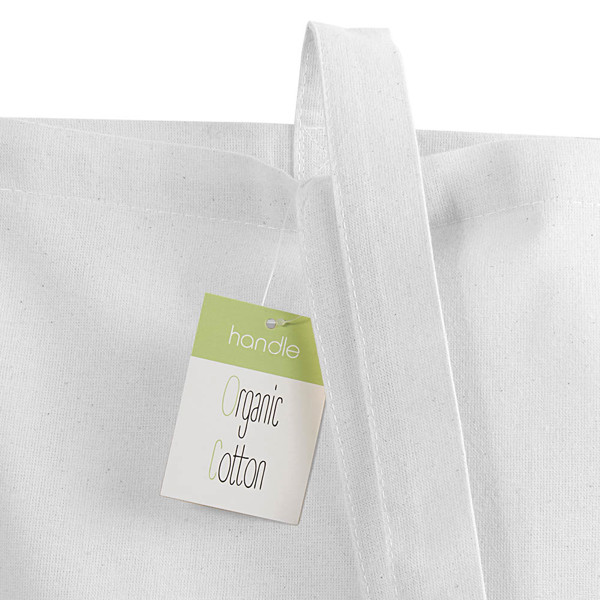 140 G/M2 Organic Cotton Shopping Bag, Long Handles