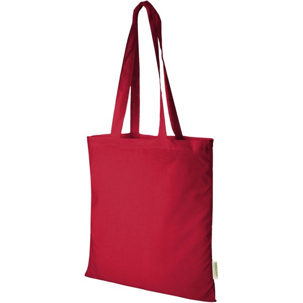 Tote bag in cotone biologico certificato OCS da 140 g/m² Odisha -7L - Rosso