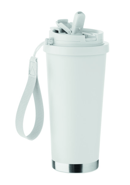 Double wall tumbler 500ml Topaz Large - White