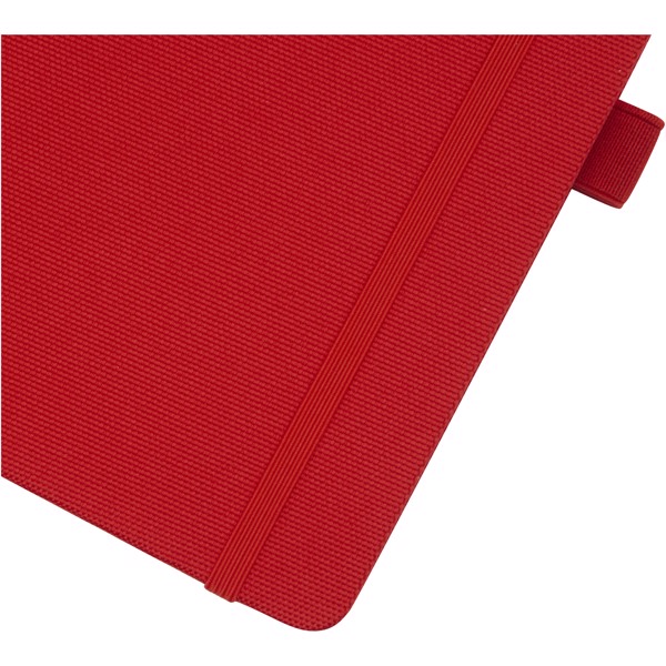 Caderno A5 de papel reciclado com capa RPET "Honua" - Vermelho