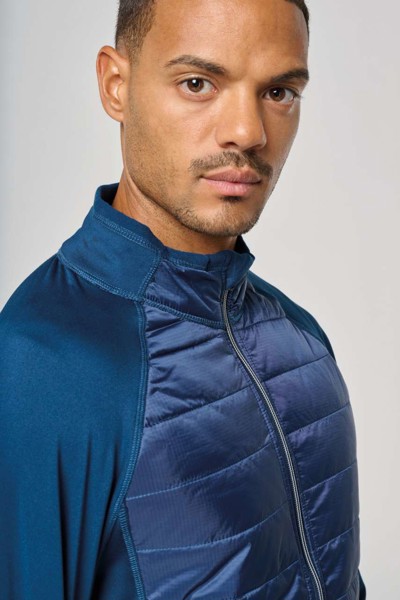 Dual-Fabric Sports Jacket - Dark Royal Blue / Black / XS