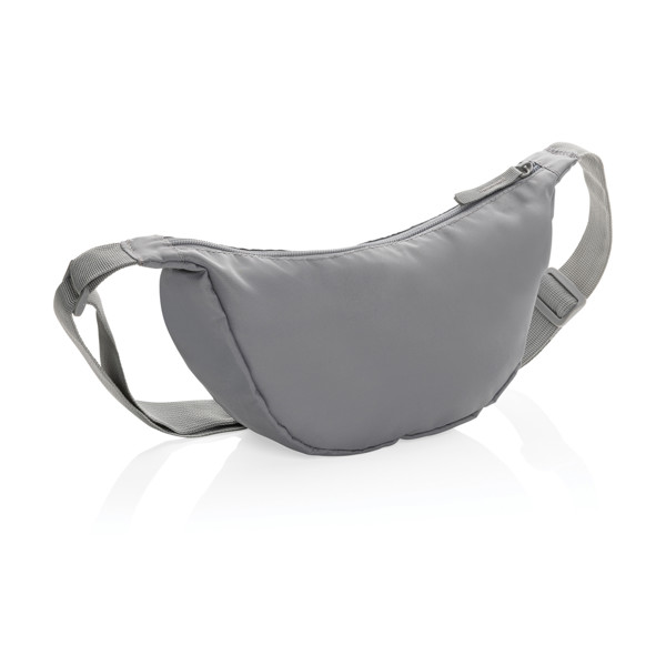 Crescent AWARE™ RPET sling torba u obliku polumjeseca - Srebrno siva