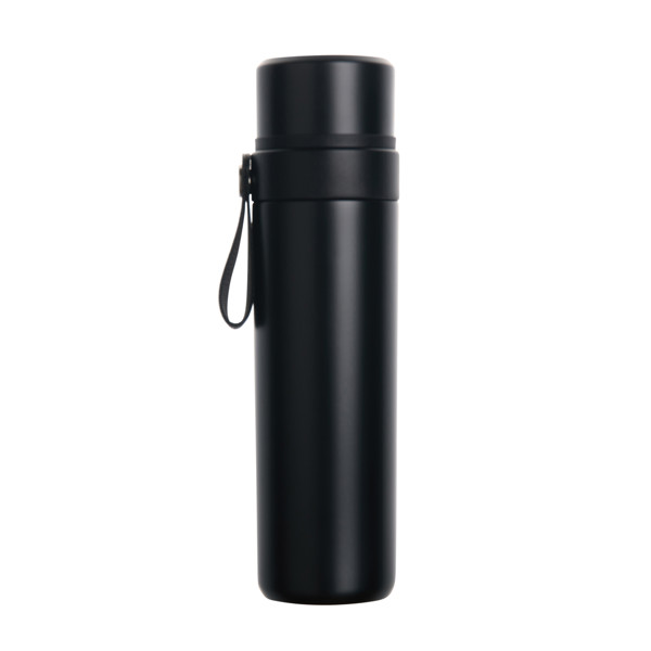VINGA Tono RCS termoska s dvojitým pohárom 750 ml - Čierna