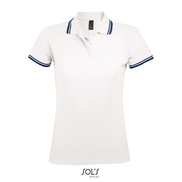 Sol's Pasadena Women - Polo Shirt - White / Navy / S