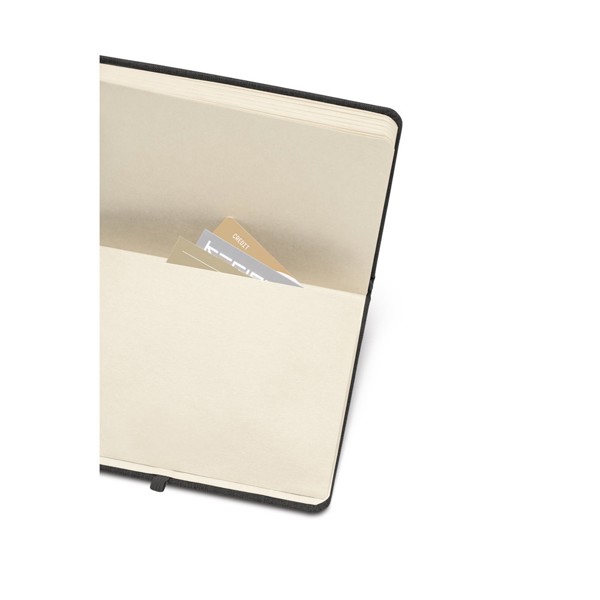 MATISSE. A5 notebook in 75% recycled leather with lined sheets - Black