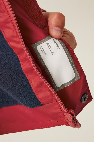 Kids Dover - Fleece Lined Jacket - Classic Red / Navy / 3/4