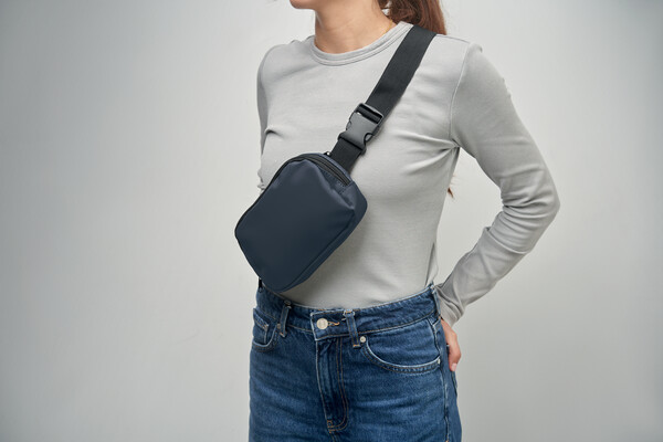 Sac banane en polyester 210D Korovin Waist - Bleu Marine