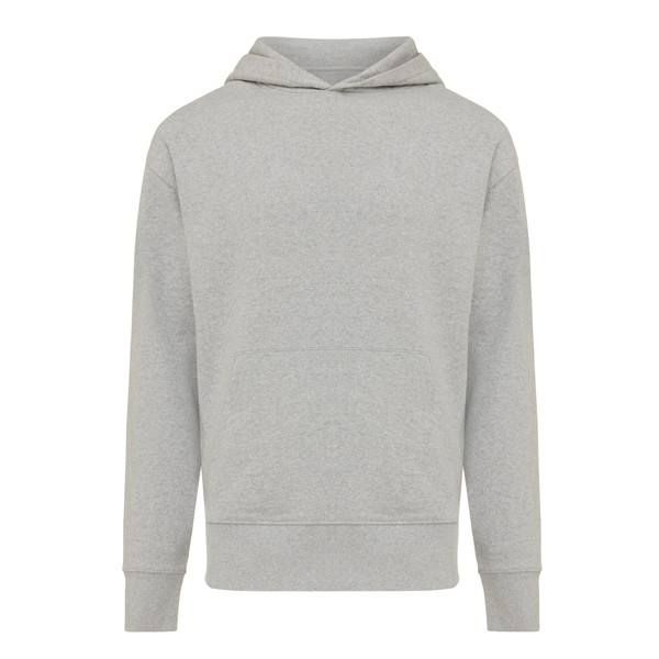 Mikina s kapucí Iqoniq Yoho relaxed fit z recykl. bavlny - Heather Grey / XXXL