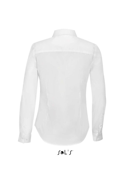 Sol's Blake Women - Long Sleeve Stretch Shirt - White / M