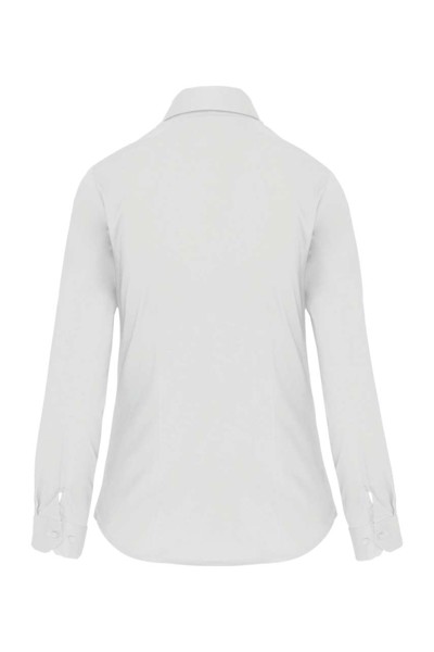 Ladies' Long-Sleeved Stretch Shirt - White / 2XL