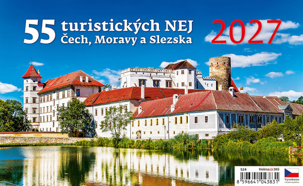 Stolní kalendář 55 turistických nej Čech, Moravy a Slezska 2027