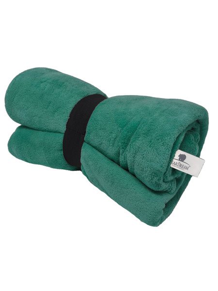 Coral Fleece Blanket 130x170 - Rustical Green