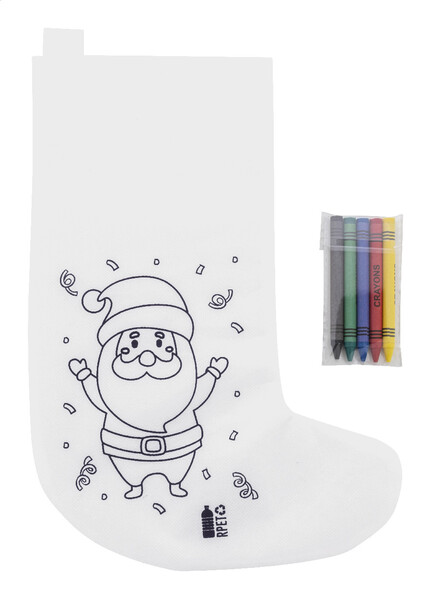 Weihnachtsstrumpf zum Ausmalen Julfar Gift