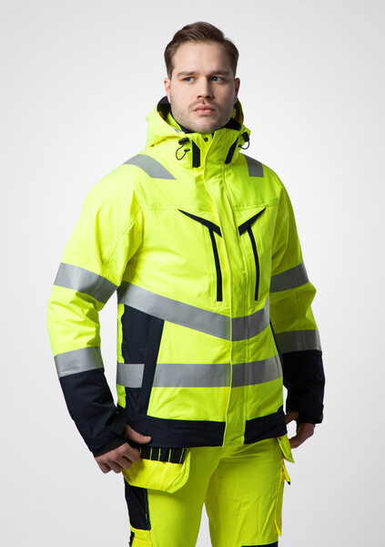 6445 Jacket 3-1 Hi Viz YELLOW/BLACK 4XL