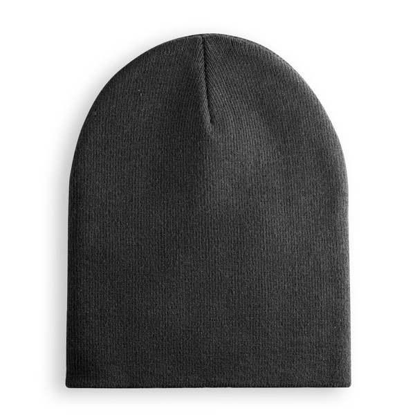 HAWK. Recycled polyester (100% rPET) Unisex Beanie - Black