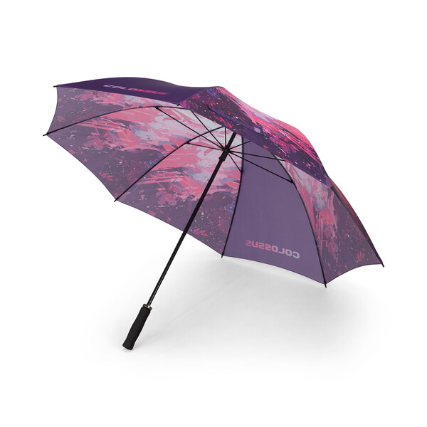All-over printed ⌀132cm/30″ lightweight golf umbrella with EVA handle - Full colour