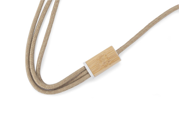 3 in 1 USB cable FLAX