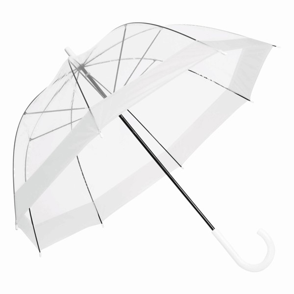 Kupolasti dežnik za medene tedne, premera 830 mm - Prozorno / belo