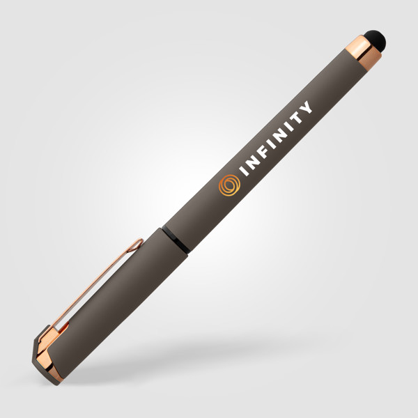 Islander Gel Softy Rose Gold avec stylet - Taupe / Jet d’encre 4 couleurs