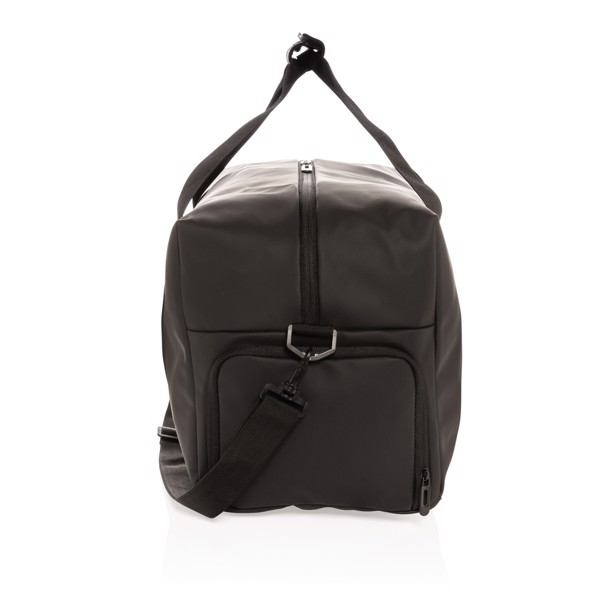 Smooth PU weekend duffle - Black