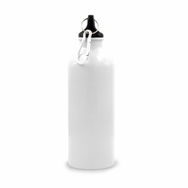 Sports bottle 500 ml with carabiner clip | Brenda - white
