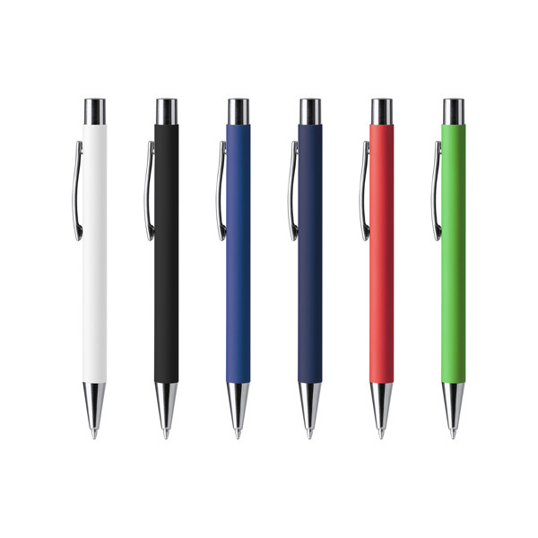 Ball Pen Dover - White / BLUE INK