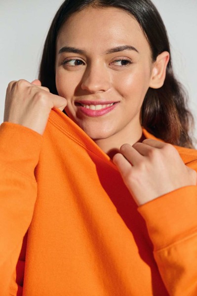 Unisex Basic Round Neck Tubular Sweatshirt - Ideal White / S